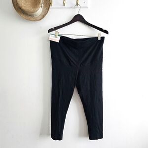 Discontinued 2007 Liz Lange Maternity Full Panel Crop Leggings Black Size M NWT